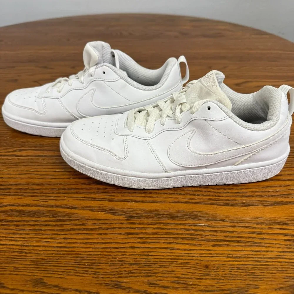 Nike Court Borough Low‎ 2 Sneakers, White, Size 6.5Y - Picture 2 of 8